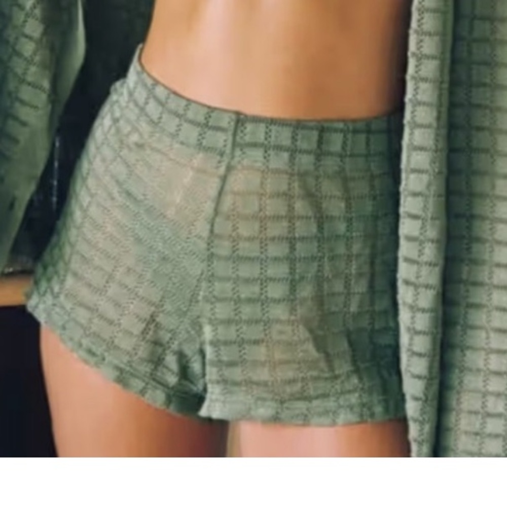 Triangl green  Checkered Women's Intimate shorts only